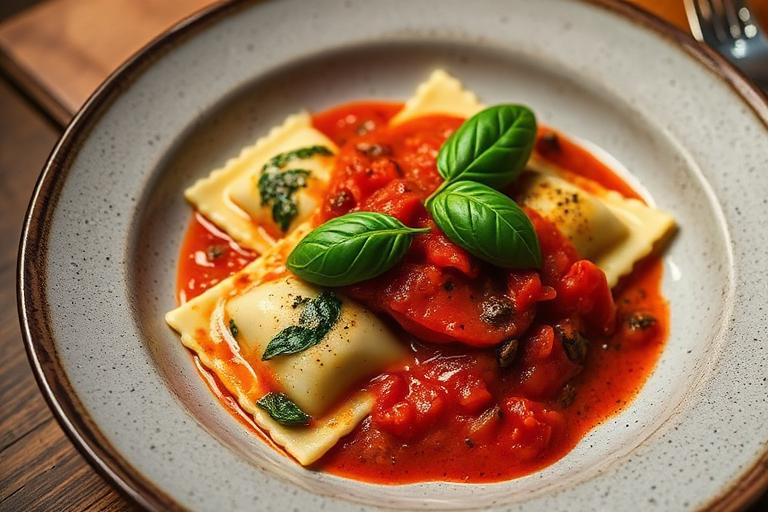 Ravioli de espinaca