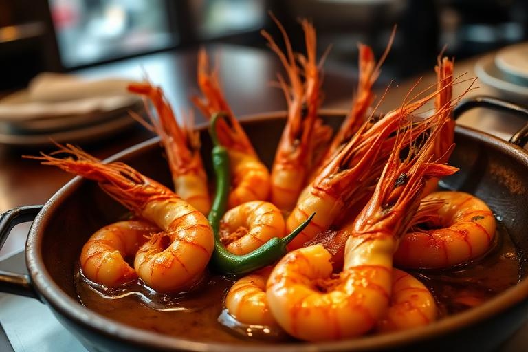 Langostinos al ajillo